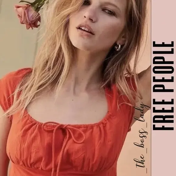 Free People midi dress cotton boho smocked back boho Medium